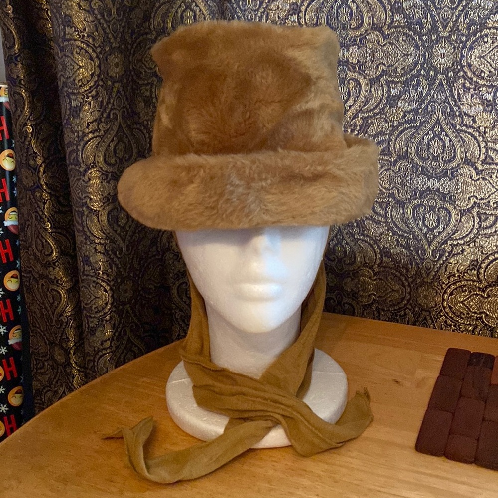 V! Tan Vintage Union Bucket style hat made in USA